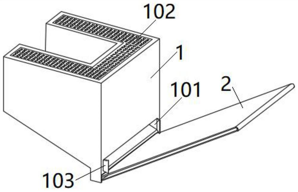 Plastic particle conveying device for refrigerator production