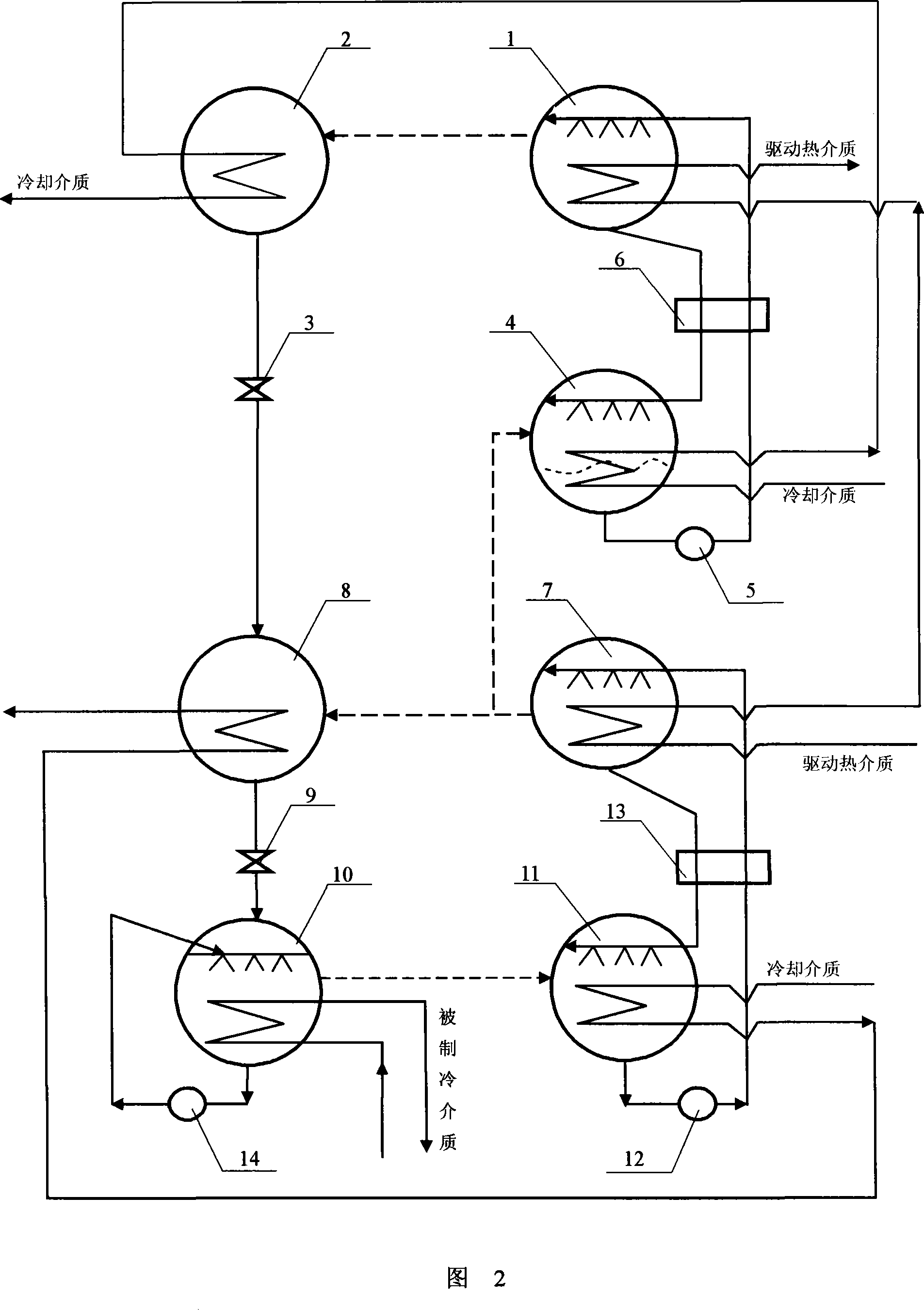 Composite absorption heat pump