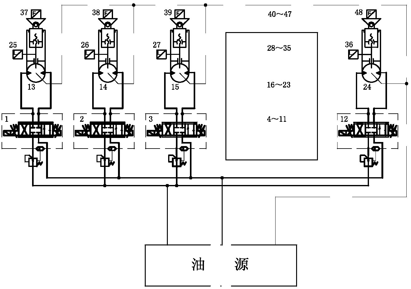 Plane turnover multi-point leveling device and method