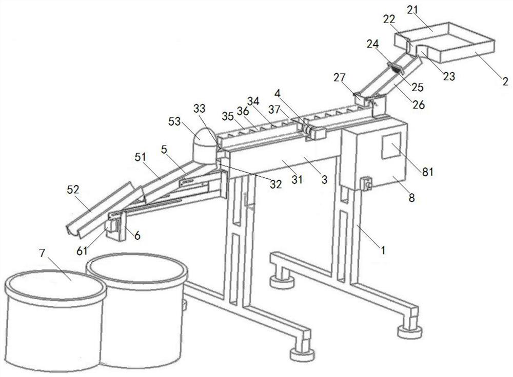 A kind of sorting device and method based on machine vision to identify the size of litchi fruit stone