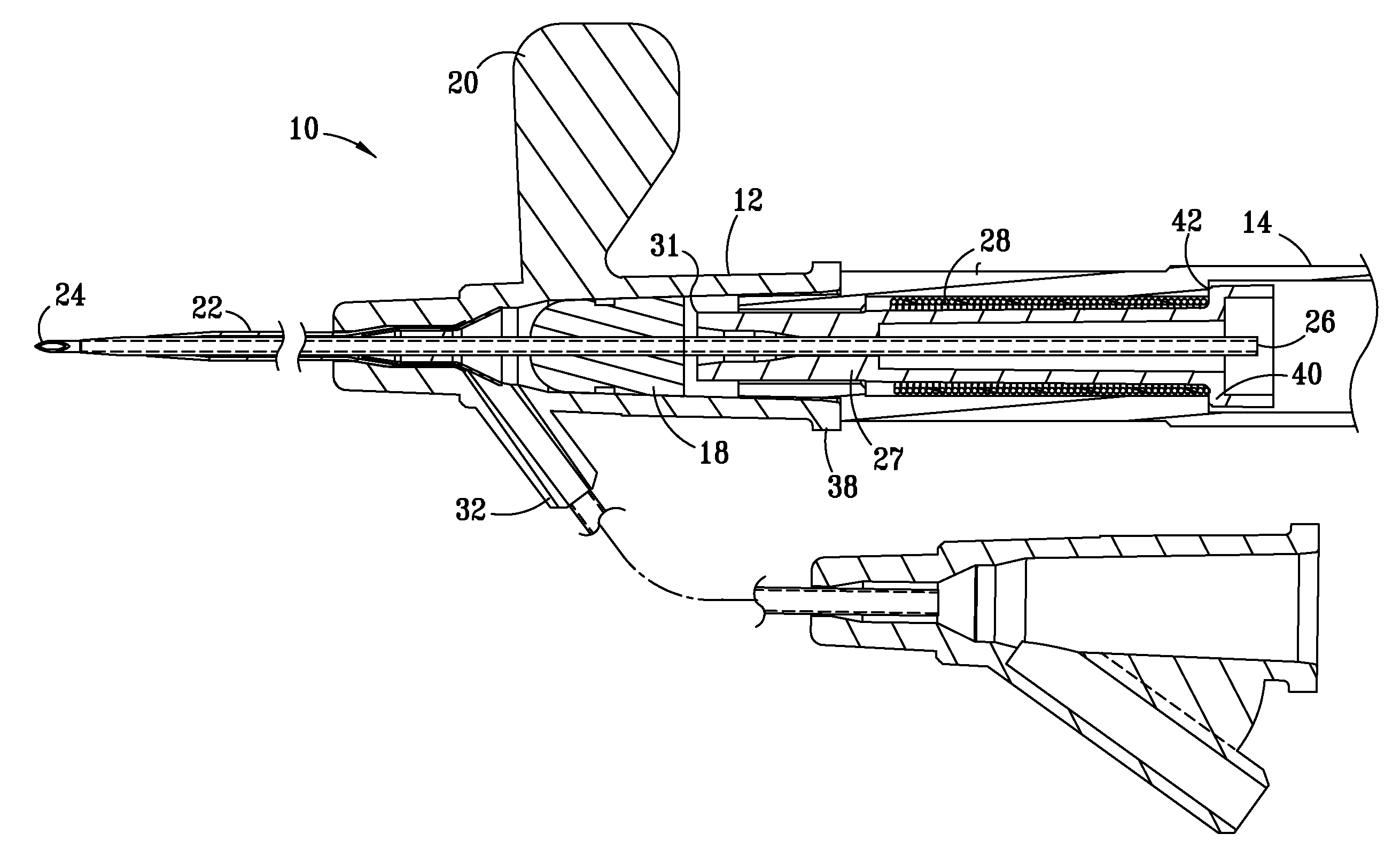 Intravenous Catheter Introducer with Needle Retraction Controlled by Catheter Hub Seal