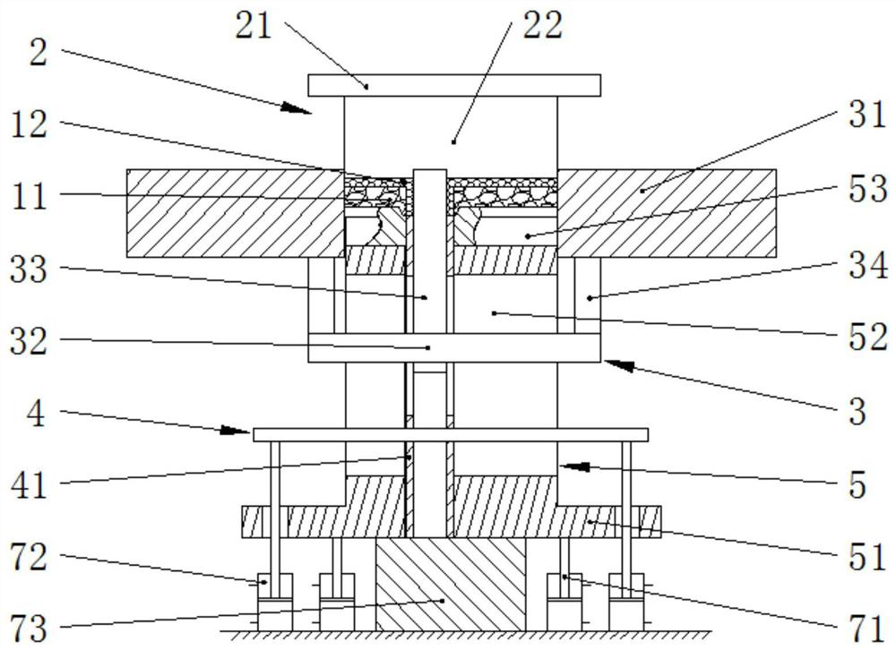 Composite sliding plate brick pressing die and brick pressing process thereof