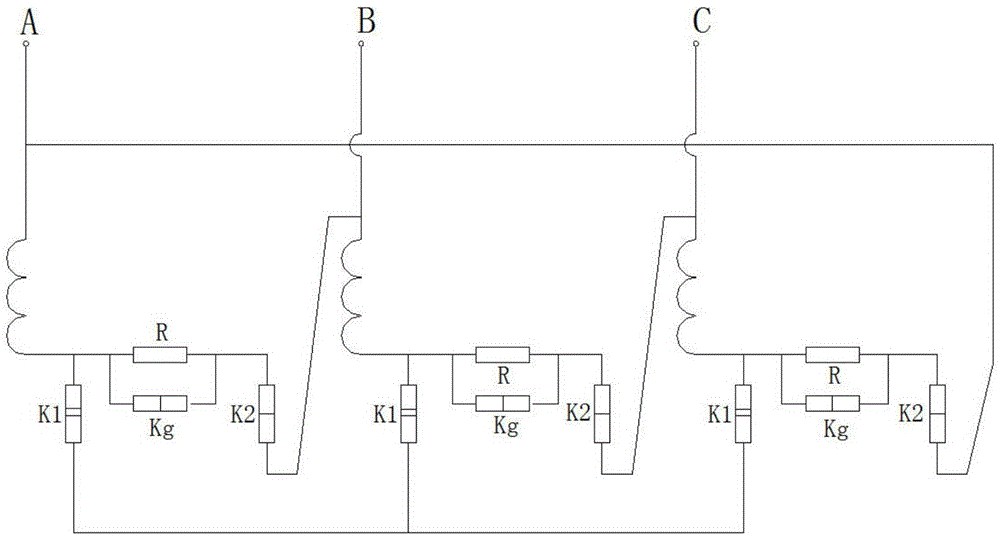 Transformer on-load adjustable capacity switch easy in realization