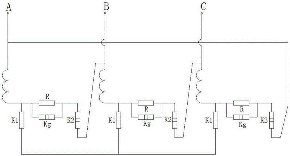 Transformer on-load adjustable capacity switch easy in realization