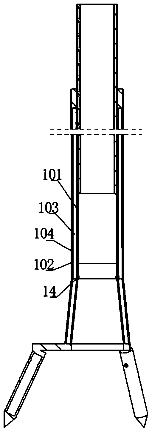 Device for vertically throwing sediment sampler