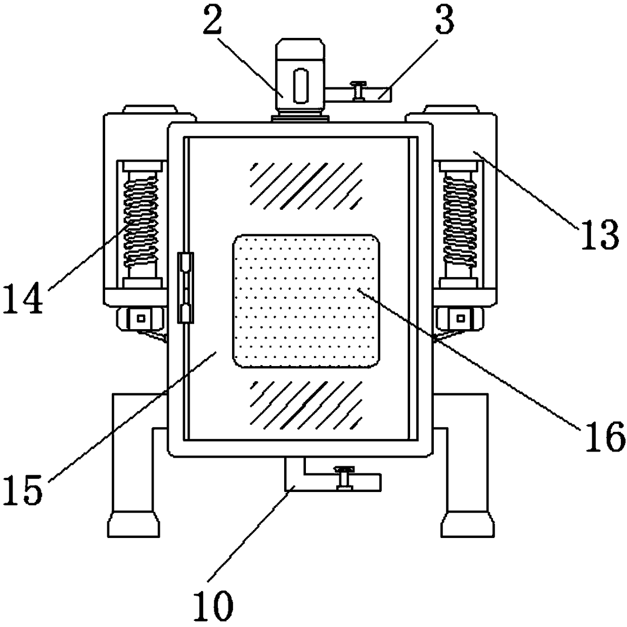 Cleaning device for machinery capable of quickly removing water