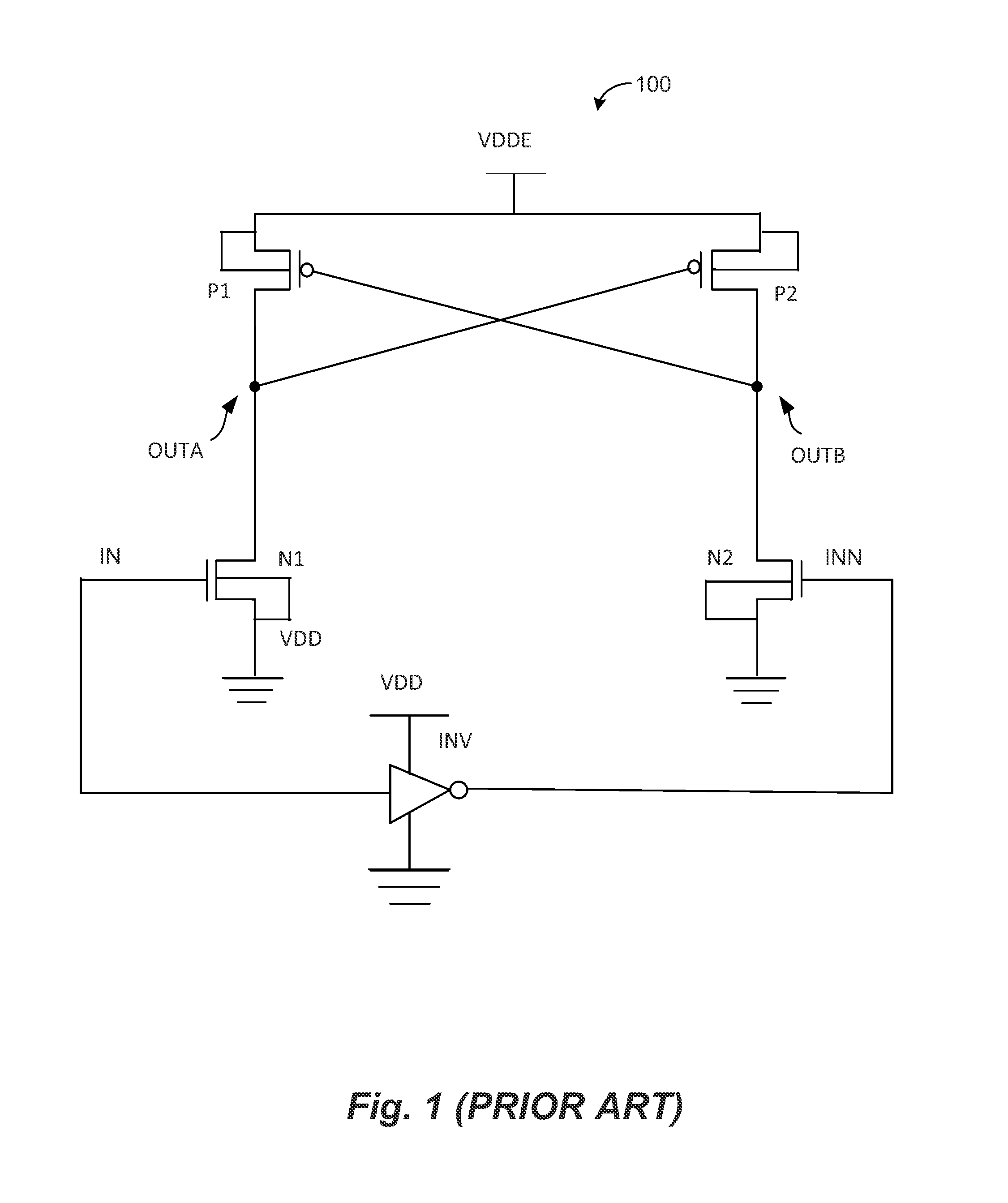 Wide range core supply compatible level shifter circuit