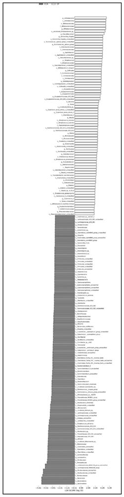 Biliary duct cancer non-invasive marker based on relative abundance of intestinal microorganisms, screening method and application