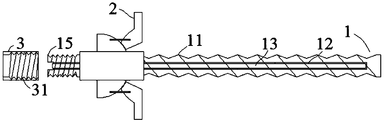 Anchor rod and continuous monitoring method of surrounding rock strain