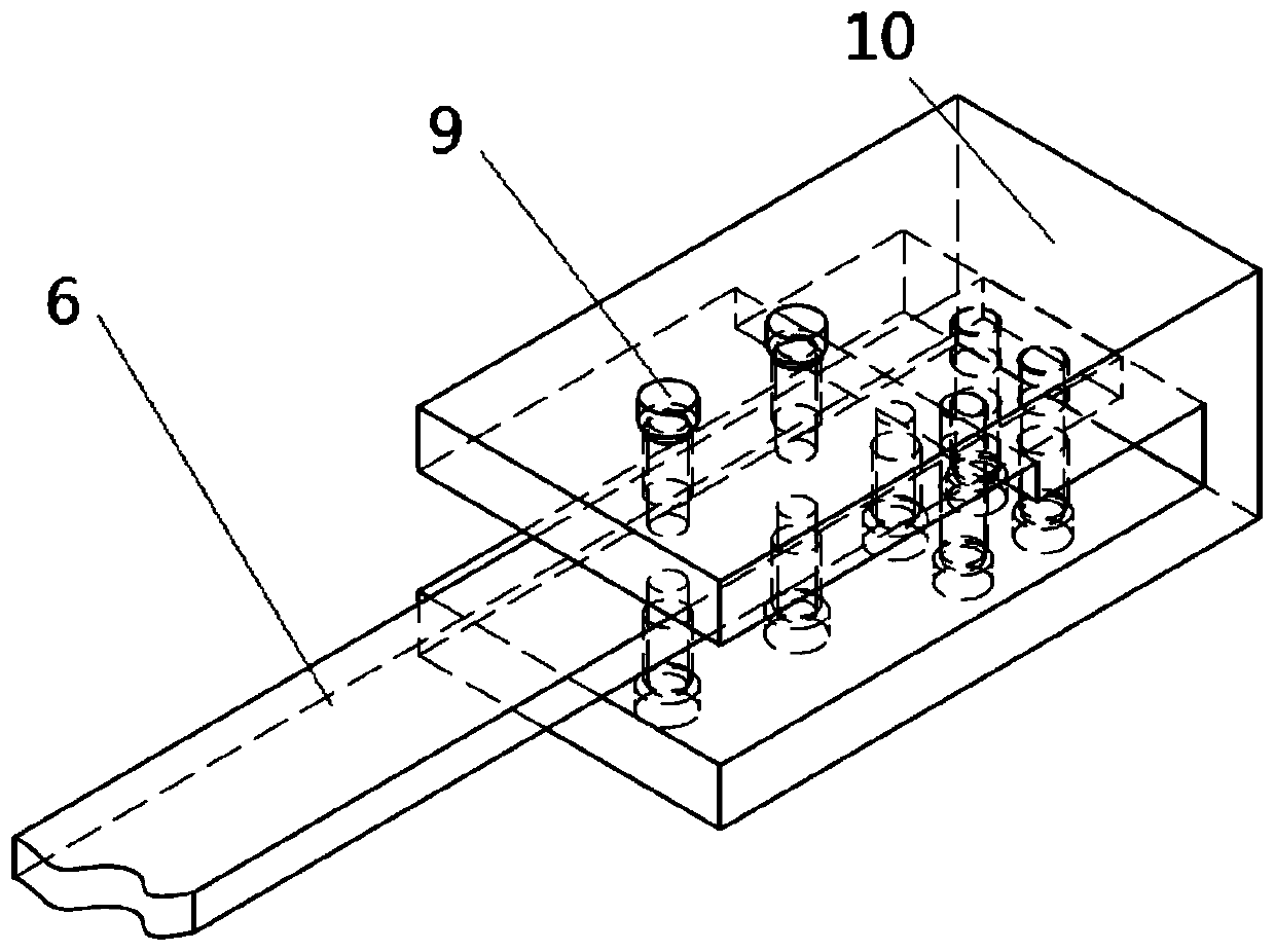 A rudder surface clearance wind tunnel test simulation device