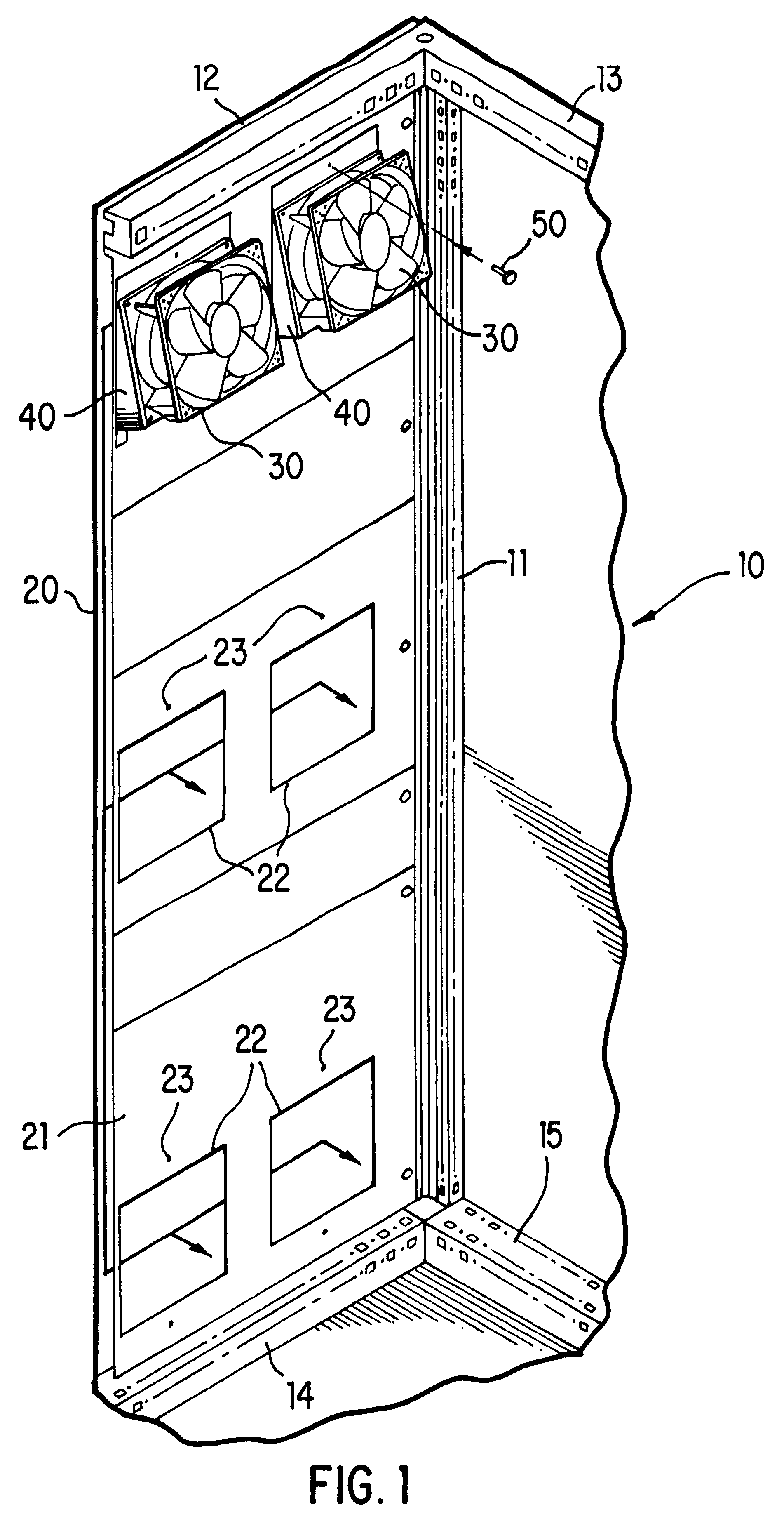 Fan for mounting on a wall member of a control cabinet