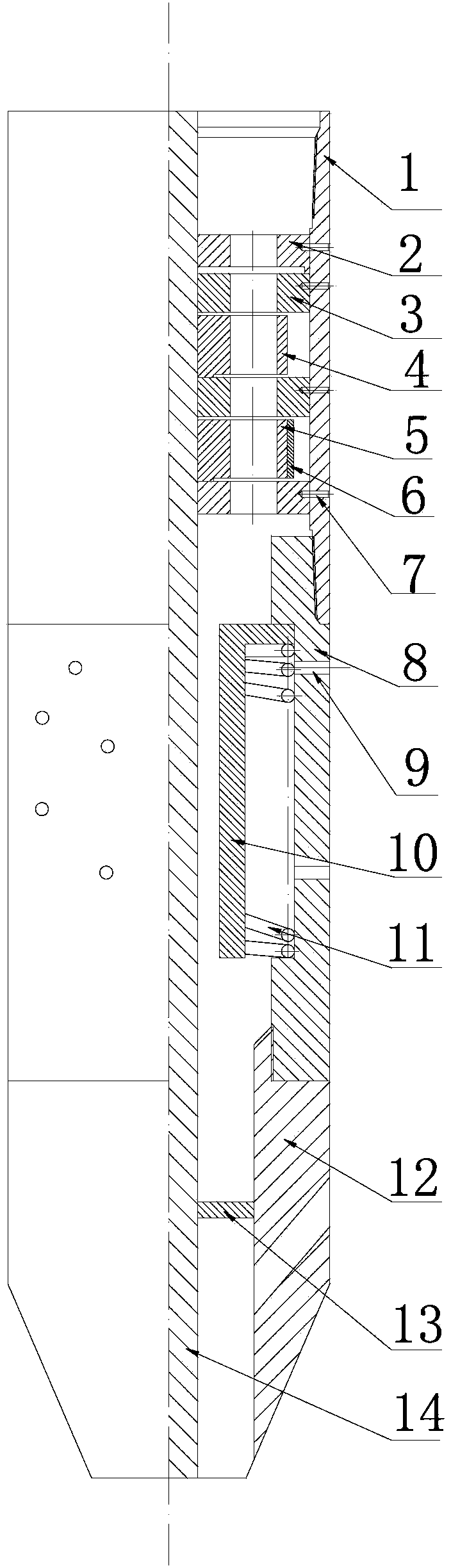 Underground turbine hydraulic power vibration well cementing device