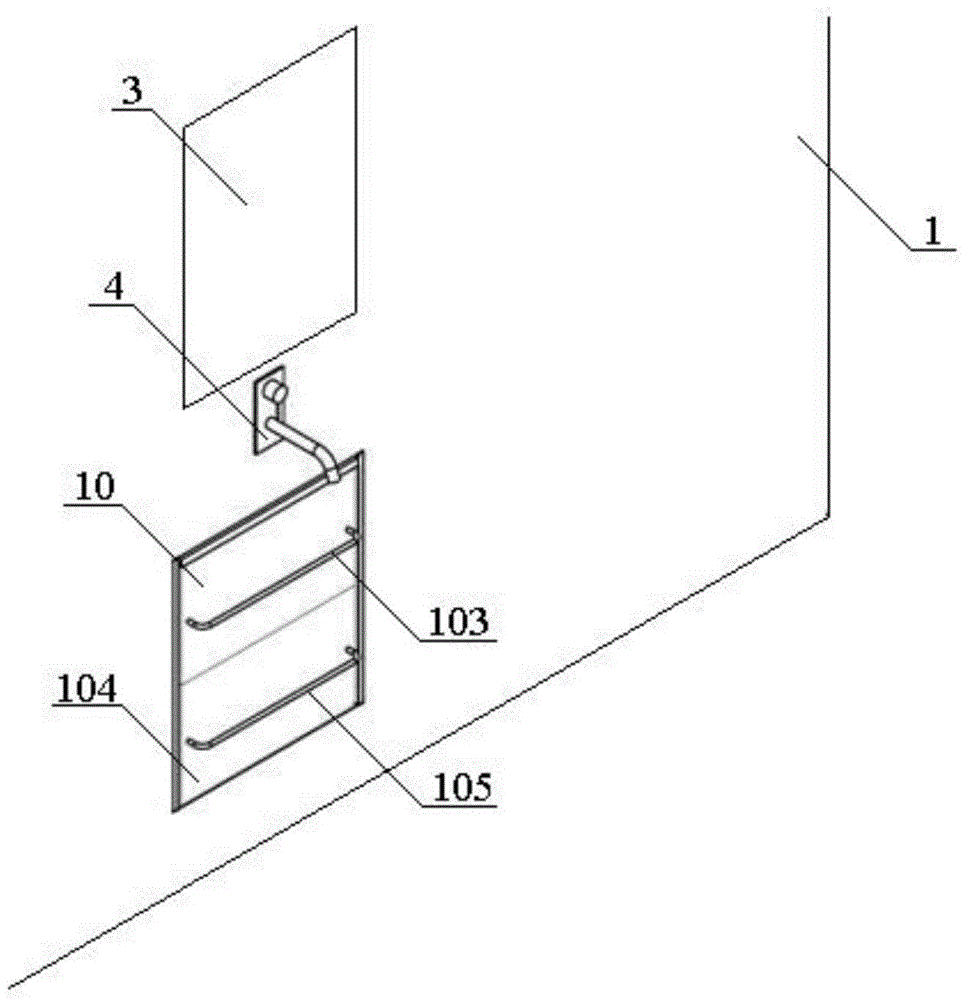 Zero-space-occupation bathroom cabinet assembly