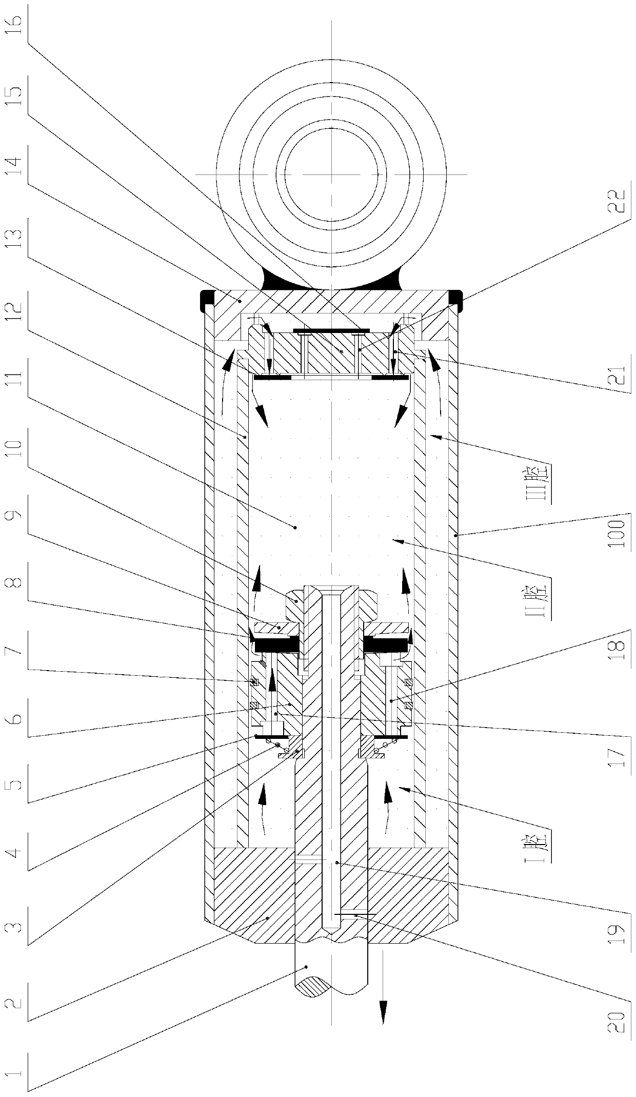 Pantograph damper damping throttling device