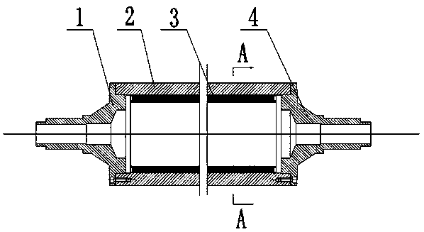 Liner pipe arrangement type heat-conducting superconductor polishing roller