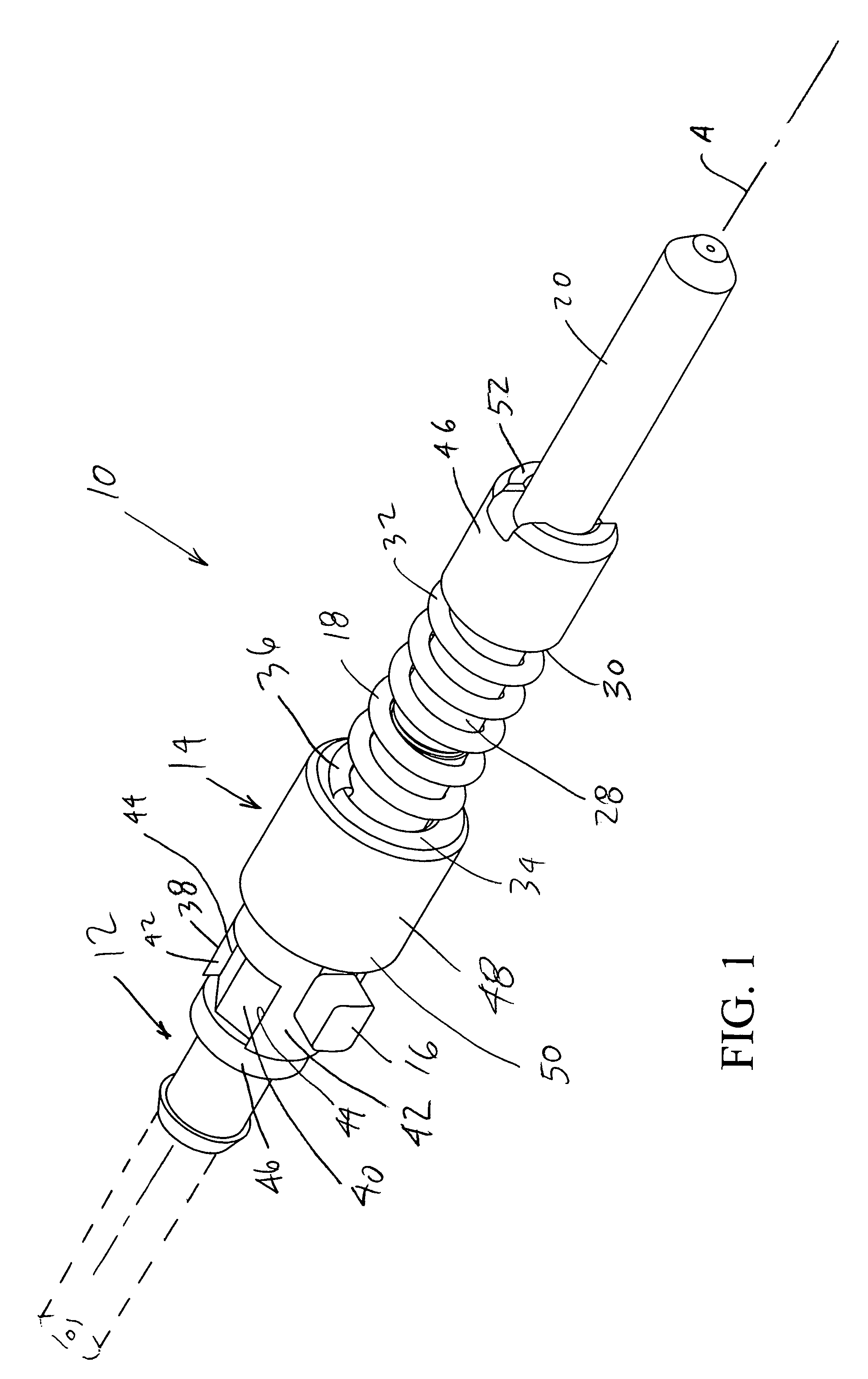 Optical fiber connector assembly