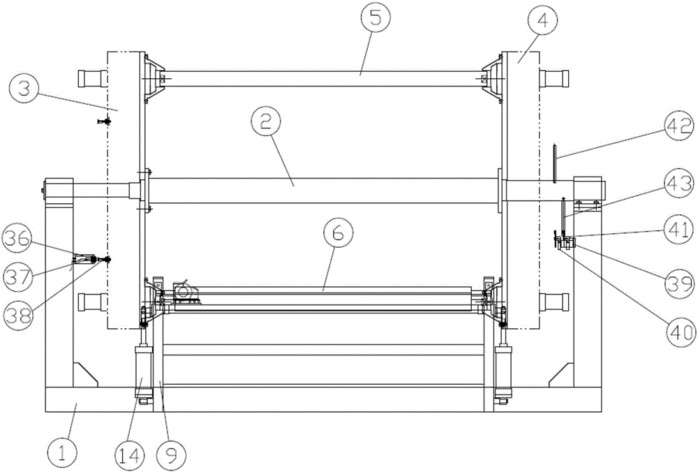 Automatic oblique arm type shaft replacing device and winding method thereof