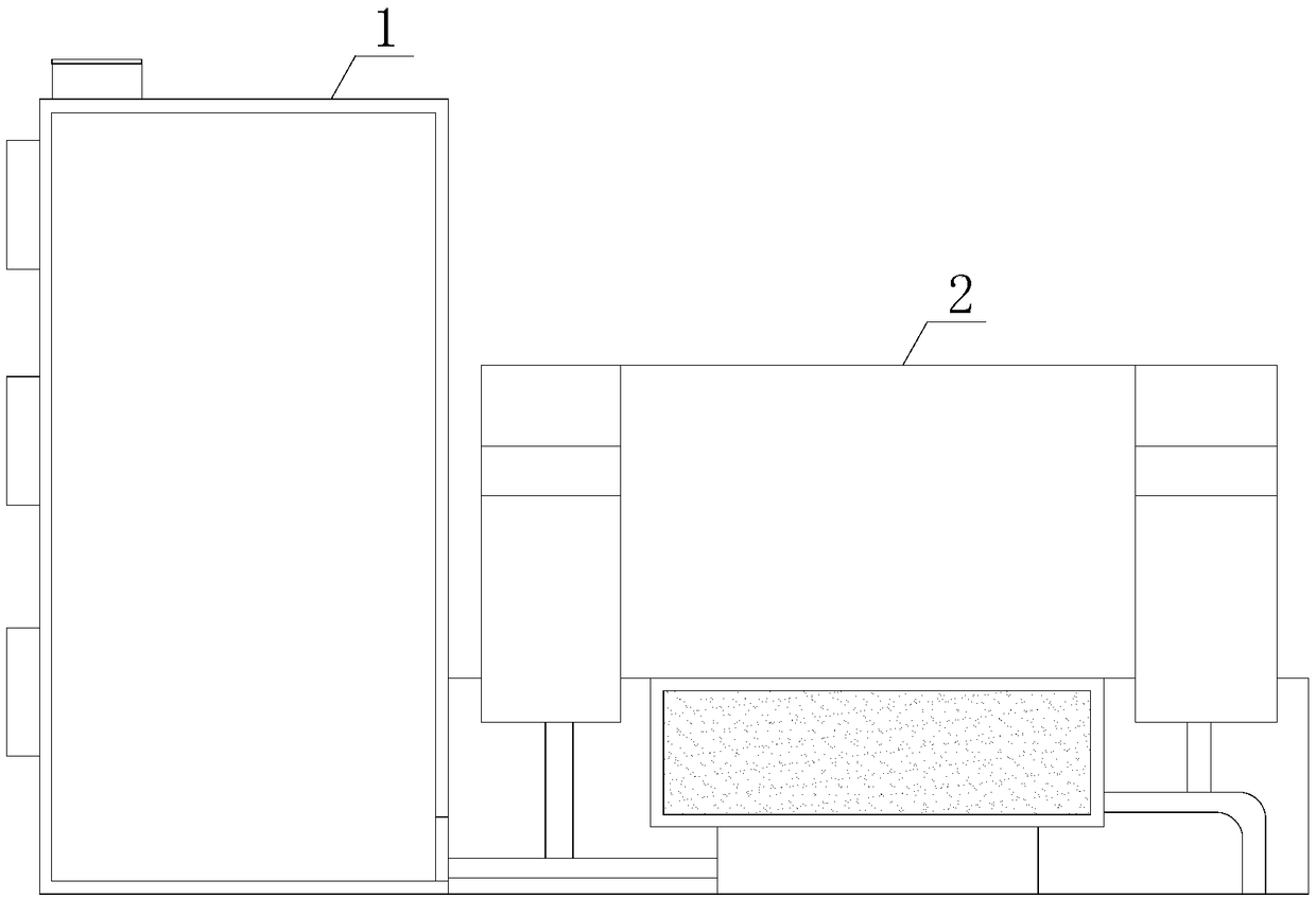 Rapid drying device for chemical fiber fabric and processing method thereof