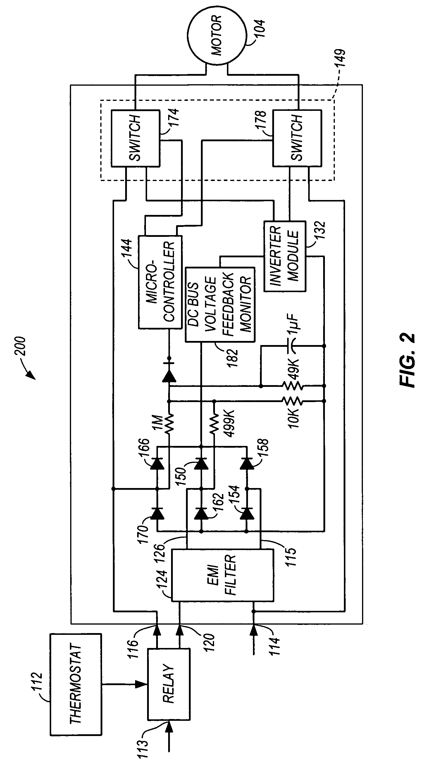 Electric machine and method of operating the electric machine