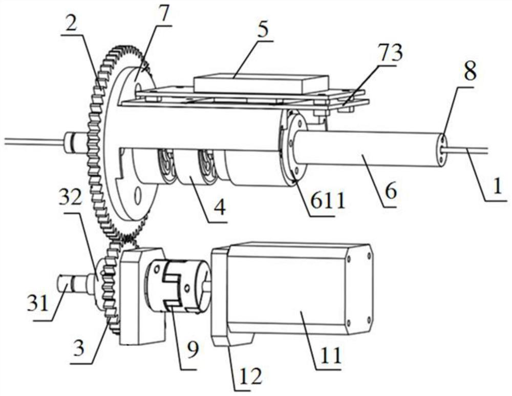 Device for detecting near-end force and torque of catheter of minimally invasive vascular interventional surgical robot