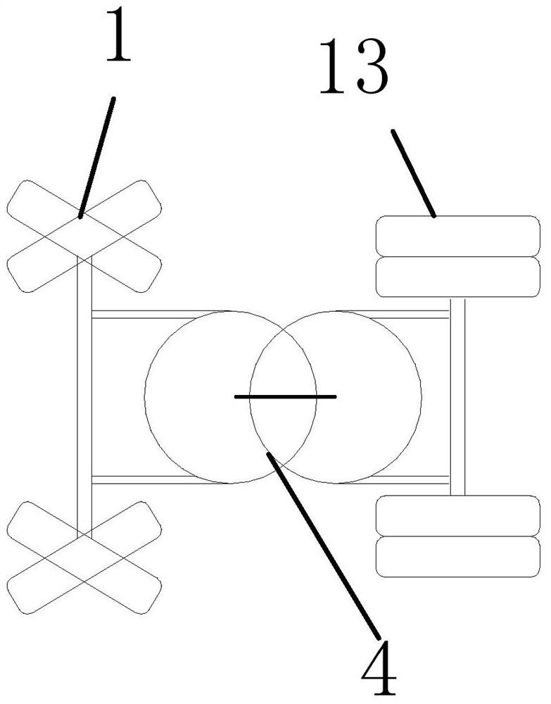 Rubber-tyred articulated bogies for trackless guided trams and trackless guided trams