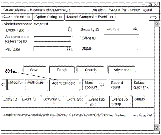 Method and system for stp linking variances in corporation action events