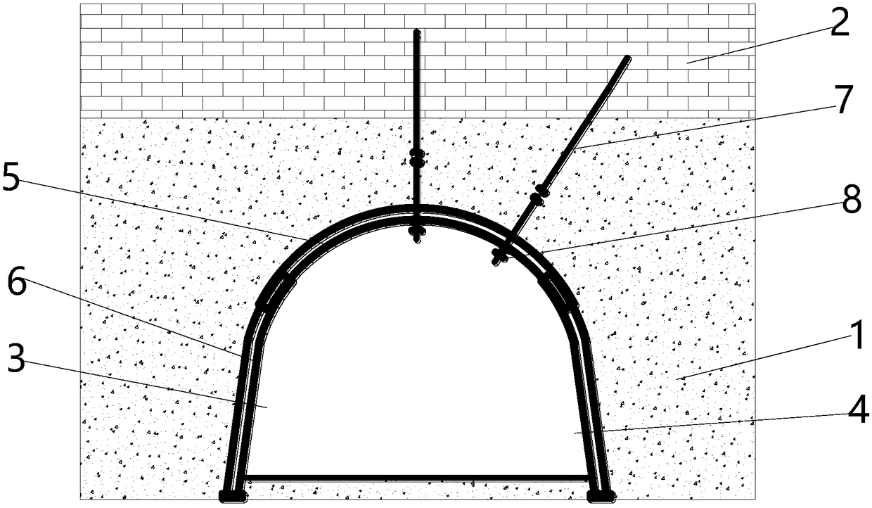 Method for gob side entry retaining in top-cutting pressure relief roadway in U-shaped steel support roadway