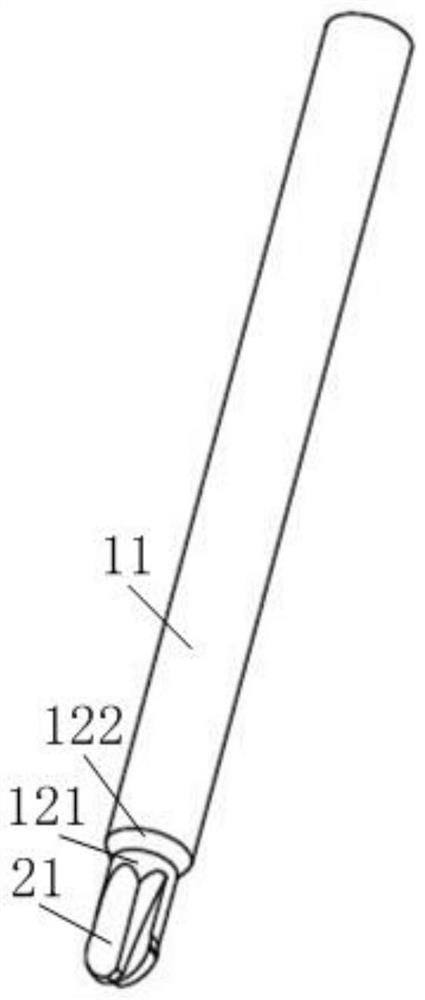 A heat pipe groove forming knife and forming method for a 5G base station equipment shell