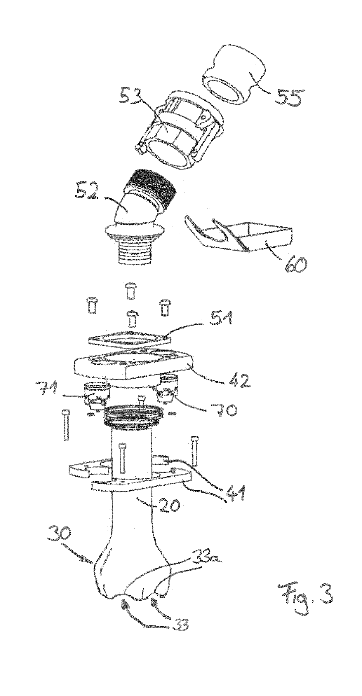 Suction device for a wastewater tank