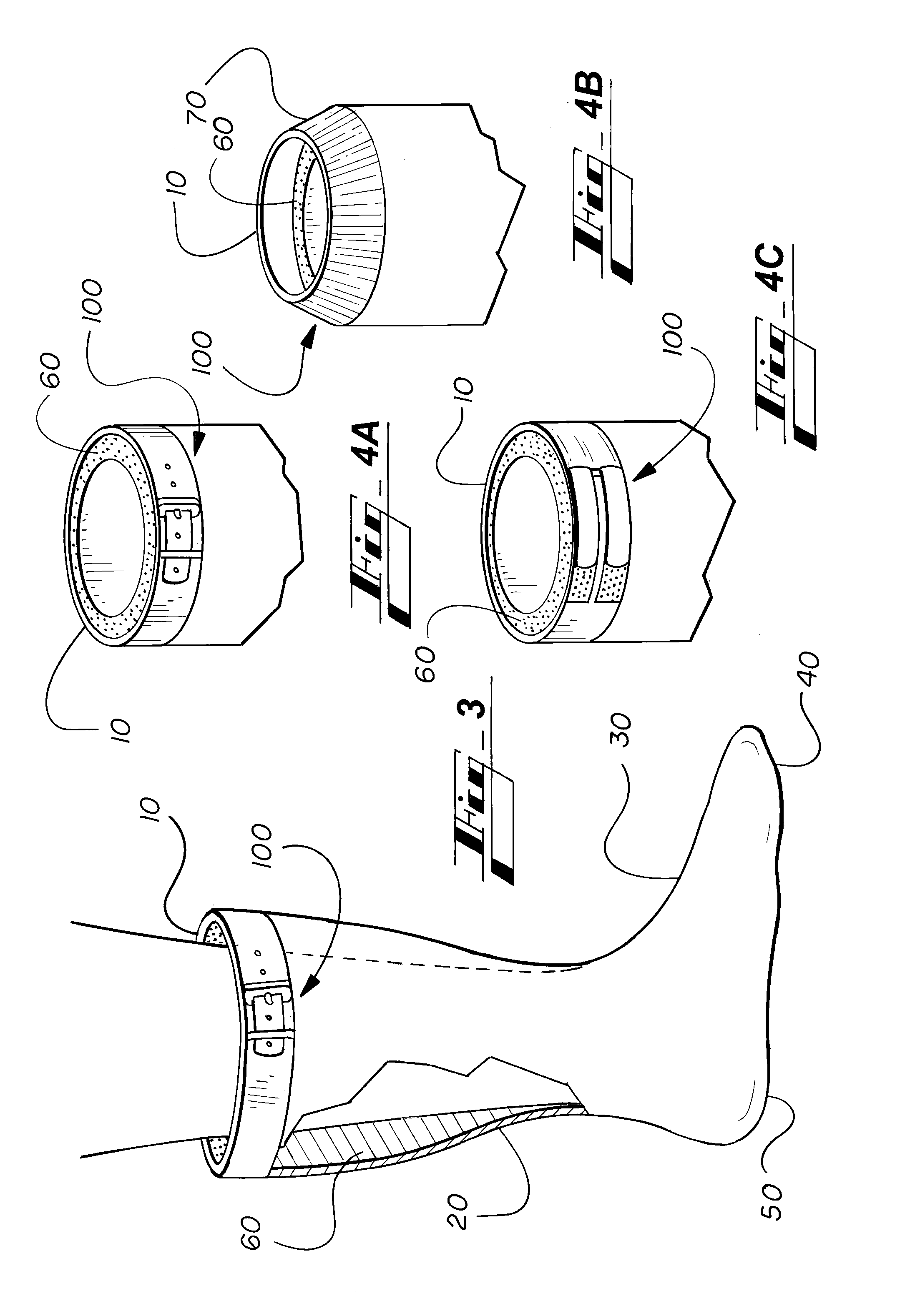 Space filling apparatus for footwear