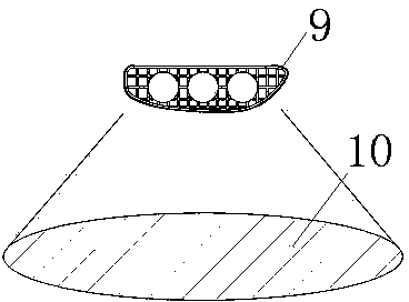 Non-contact curve automatic auxiliary lighting system