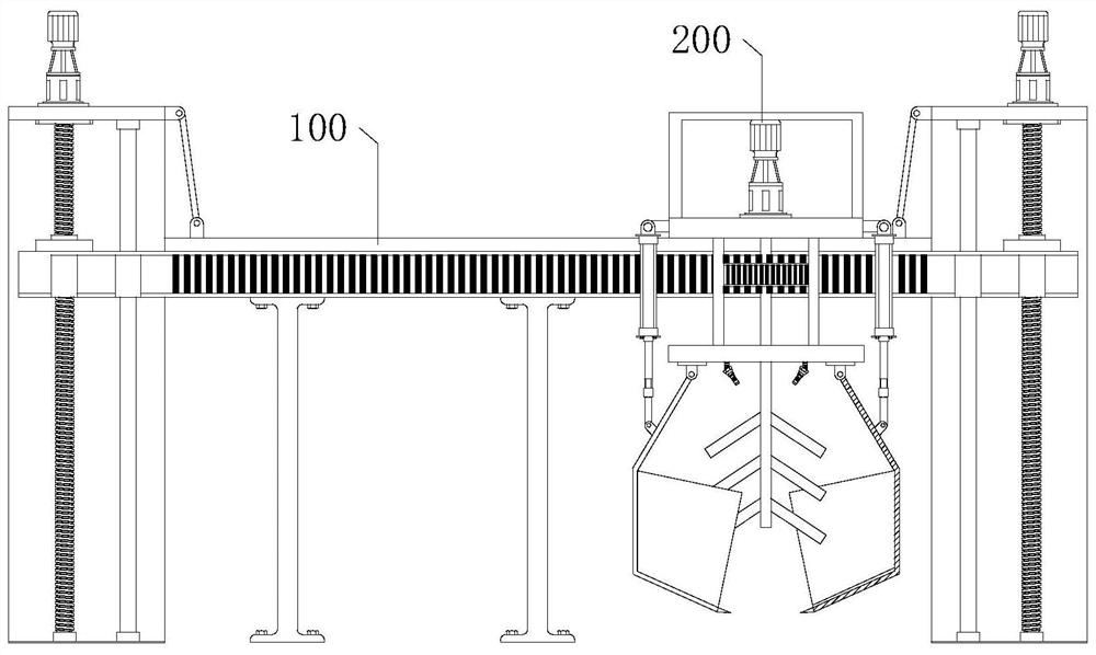 Long-distance building concrete taking device