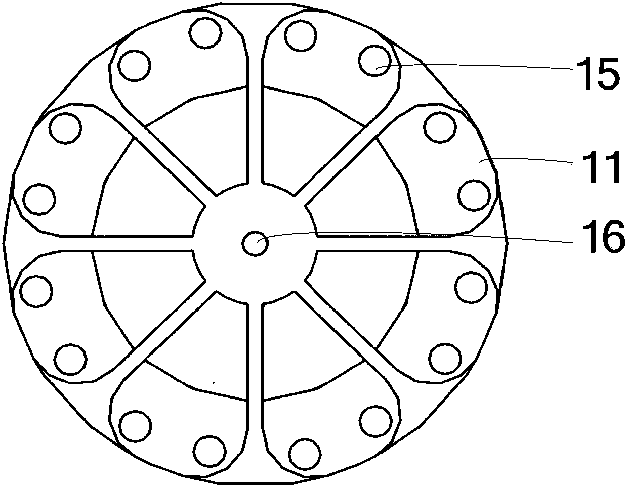 Electromagnetic suspension water-cooling copper crucible