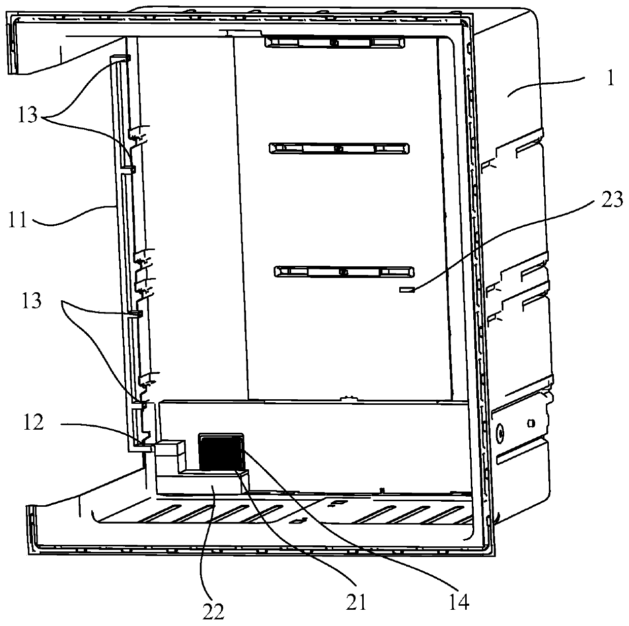 Humidifying device, control method of humidifying device, and air-cooled refrigerator