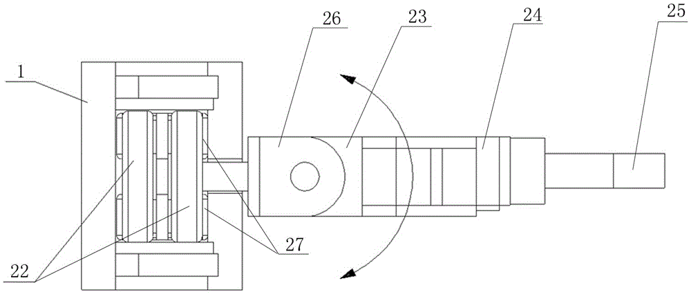 Rubber-tired track mine car traction device with offset compensation function