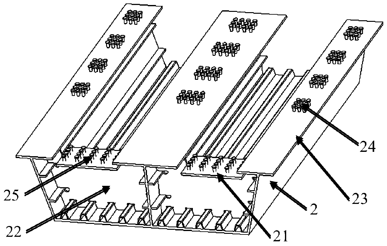 Steel-concrete composite bridge and construction method thereof