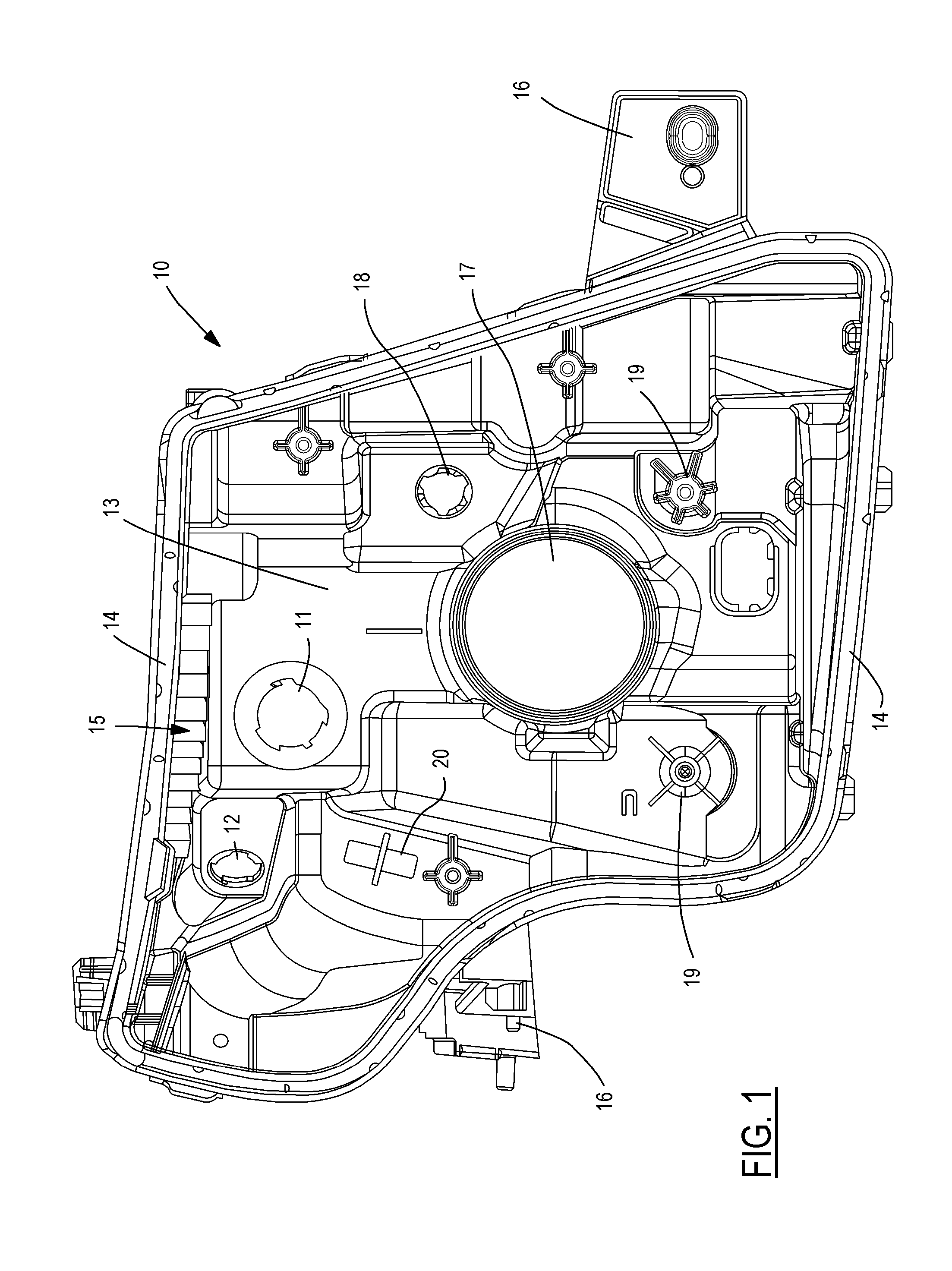 Automotive headlamp with staircase circulator