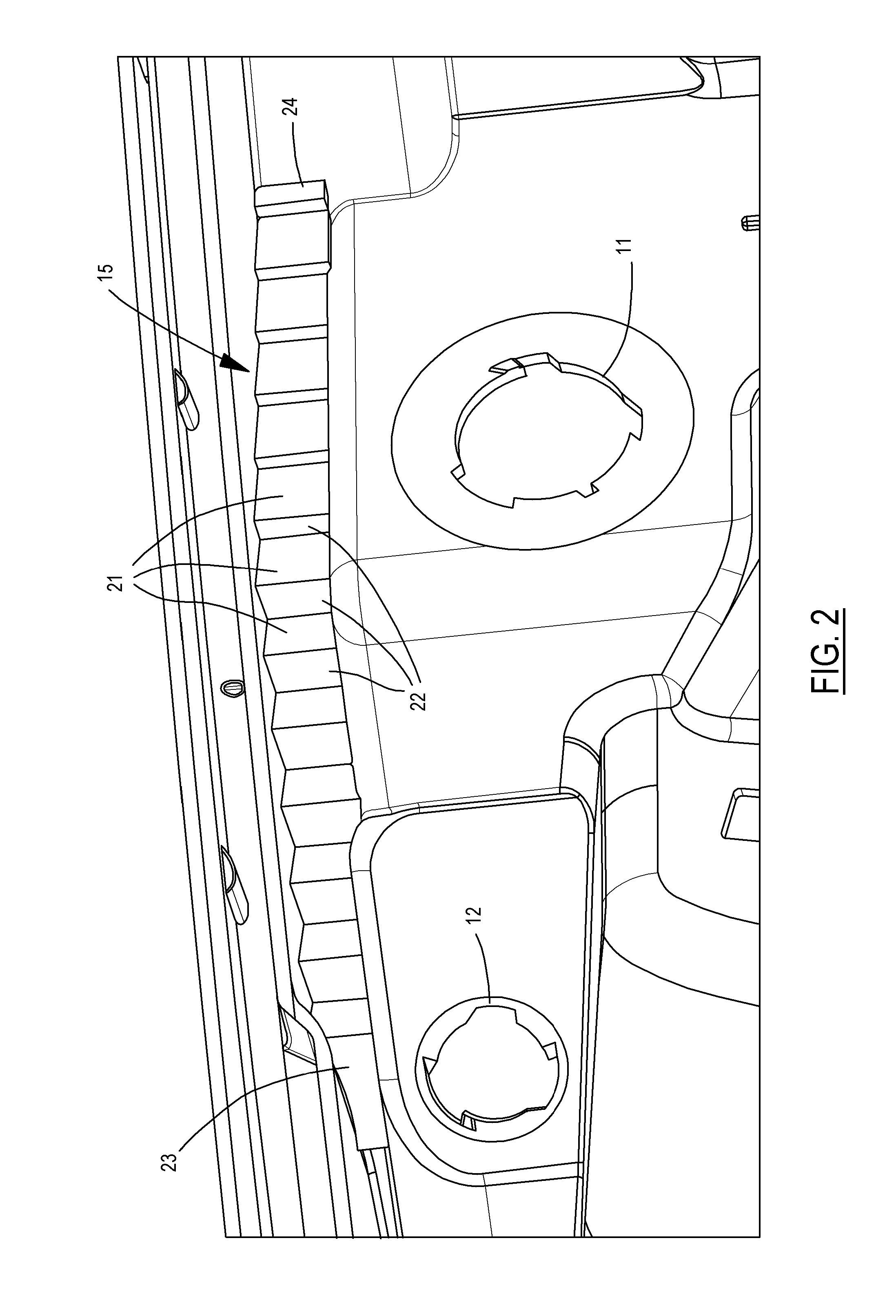 Automotive headlamp with staircase circulator