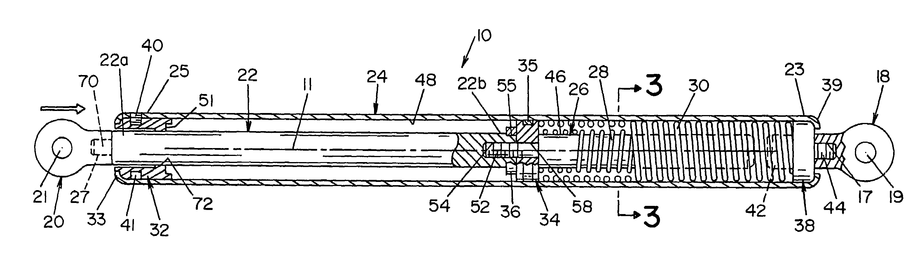 Compression spring rod