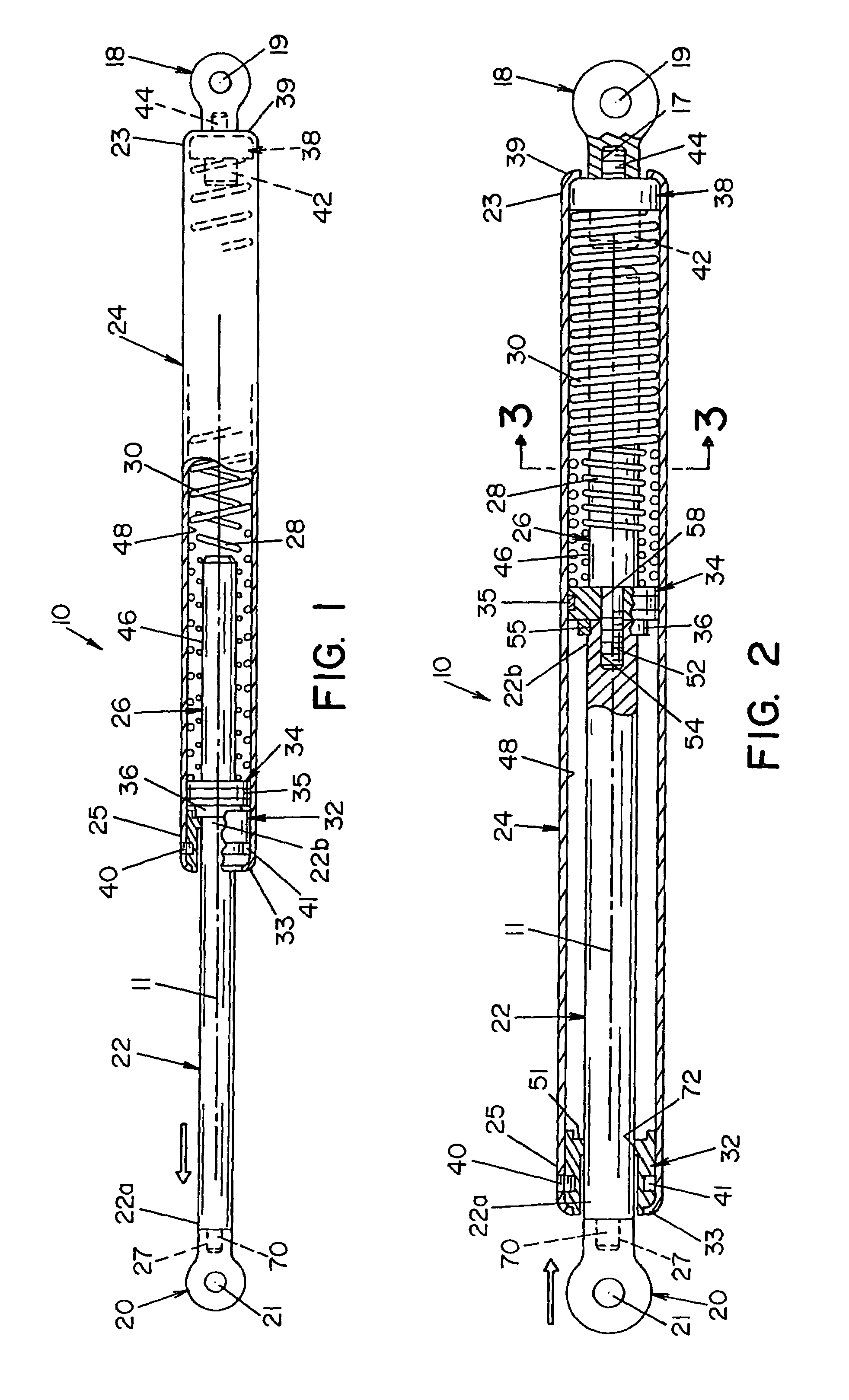 Compression spring rod