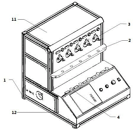 Data line test fixing device and tester with data line test fixing device