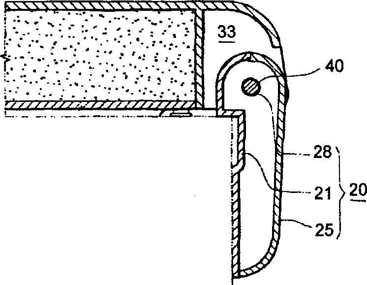 Door hinge assembly for pickles storage case