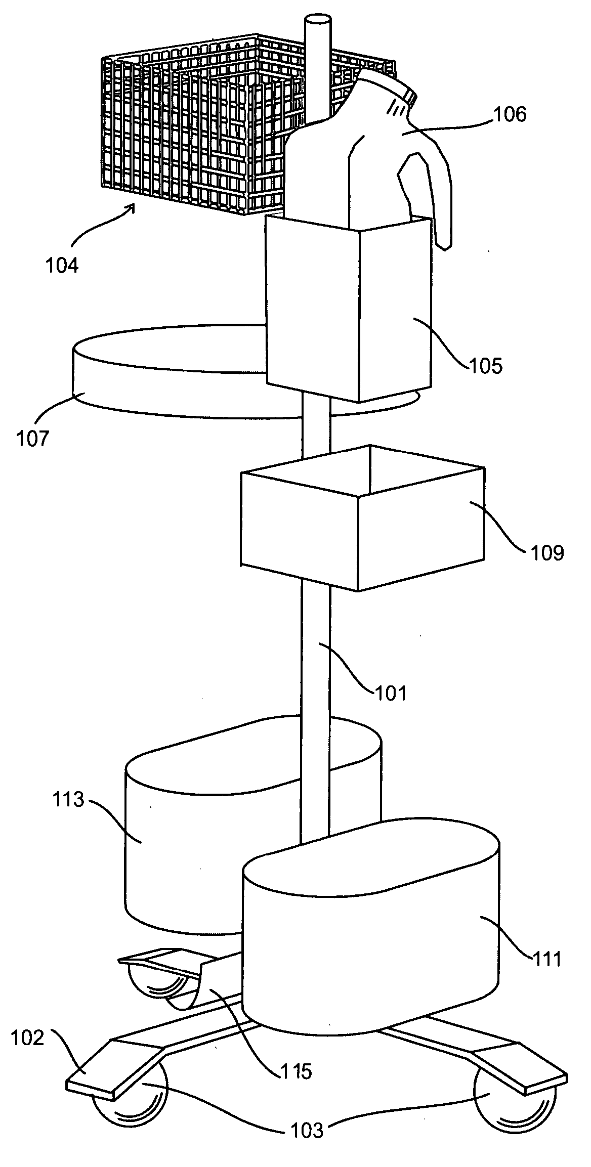 Portable bedside toileting storage system