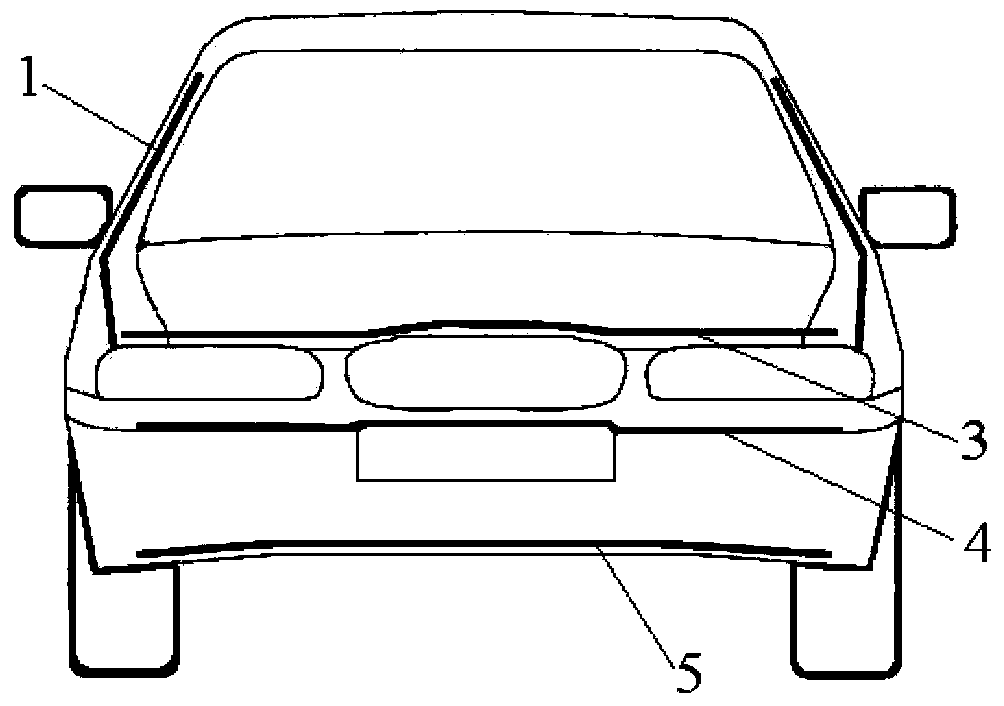 Line drawing method for automobile pedestrian protection finite element analysis