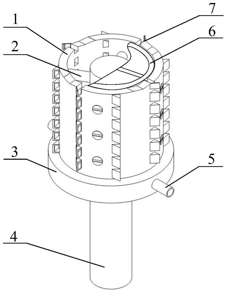 A kind of internal suction milling tool for processing honeycomb and composite materials