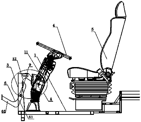 Anti-collision steering column bracket structure