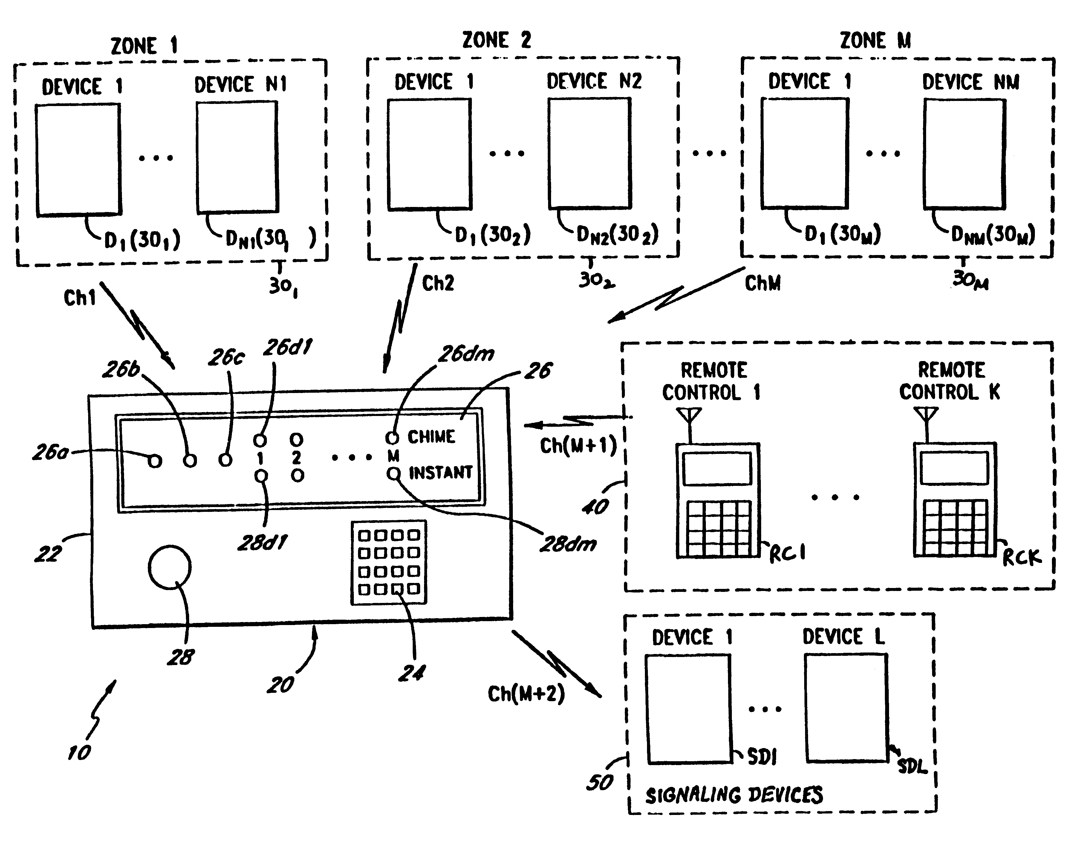 Remote signaling device for a rolling code security system