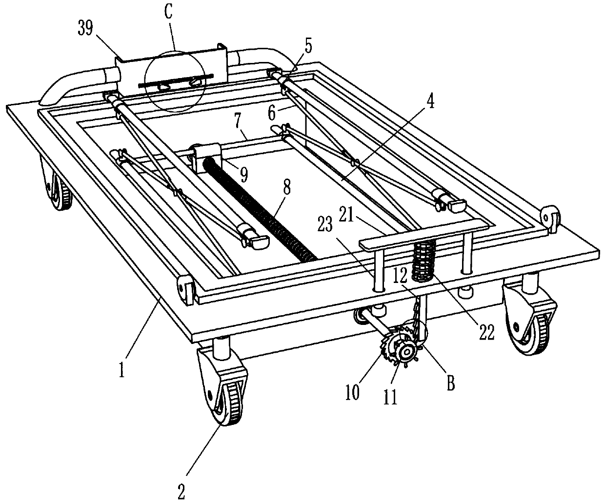 Cart for logistics carrying