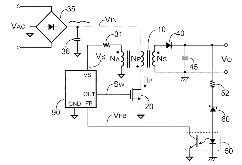 Switching controller of flyback power converter and its controller and control circuit