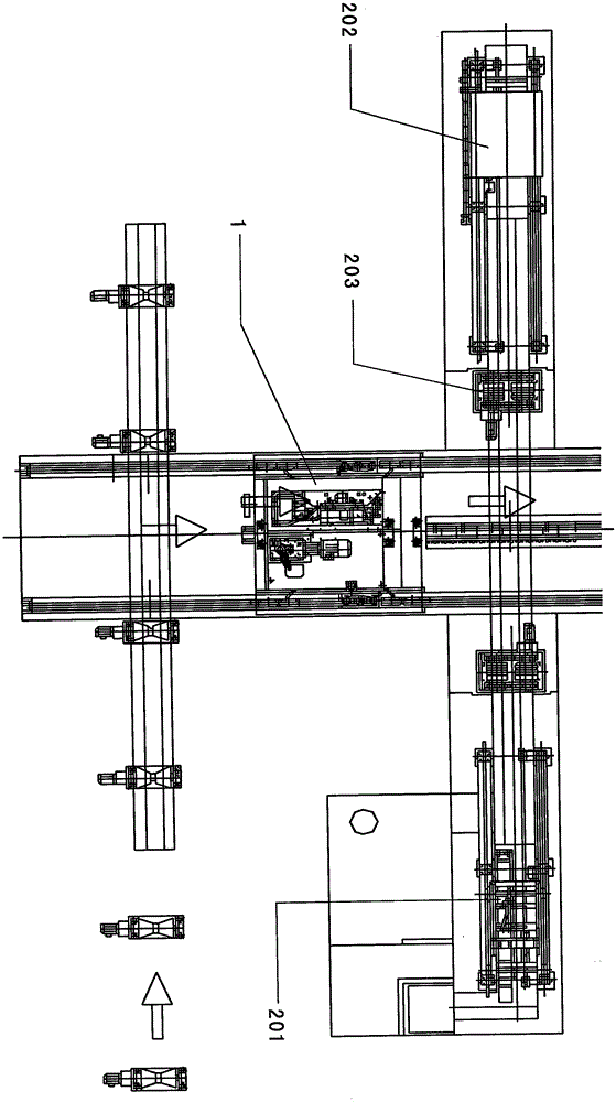 Overall-length diameter-expanding unit for medium-diameter submerged-arc welding pipe